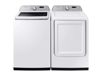 Samsung White Top Load Washer with Agitator and SmartThings (5.3 Cu.Ft) & White Electric Dryer with SmartThings (7.4 Cu.Ft) - WA46CG3505AWA4/DVE47CG3500WAC