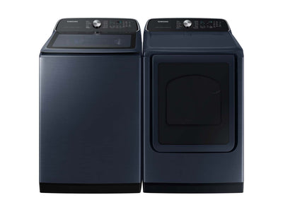 Samsung Navy Top Load Washer with Pet Care and Agitator (6.1cu.ft) & Smart Dryer with Pet Care (7.4cu.ft) - WA53CG7155ADA4/DVE54CG7155DAC