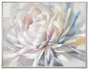 Bursting Bloom Wall Art - White/Pink - 41 X 33