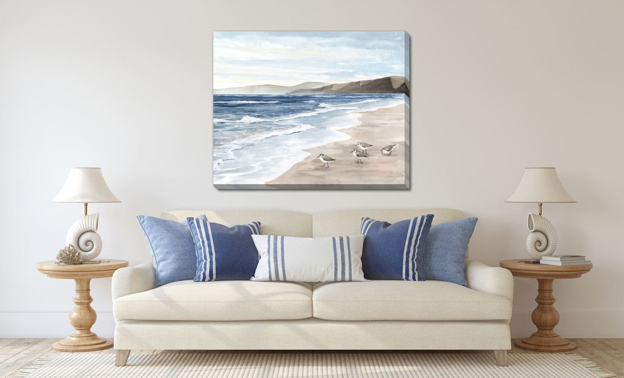 A Family Outing Wall Art - Blue/Grey - 40 X 32