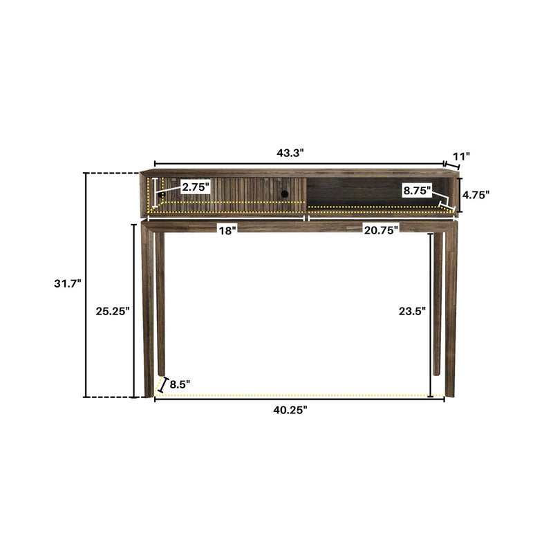 Borgergade 43.5" Sofa Table - Chestnut
