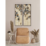 Falling Leaves I Wall Art - Copper/Blue - 17 X 49
