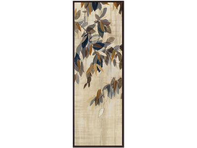 Falling Leaves I Wall Art - Copper/Blue - 17 X 49