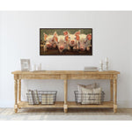 Oinks Overflowing Wall Art - Pink/Brown - 37 X 19