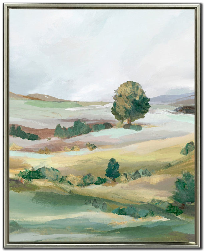 Rolling Hills II Wall Art - Green/White - 25 X 31