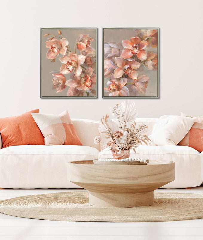 Pink Flowers II Wall Art - Pink - 25 X 31