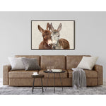 Bonnie and Clyde Wall Art - Brown/White - 46 X 31