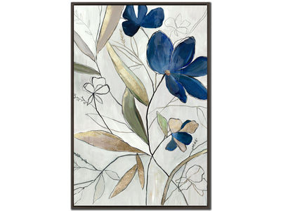 New Blue II Wall Art - Blue/White - 31 X 46