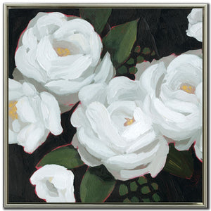 White Blooms II Wall Art - White/Green - 33 X 33