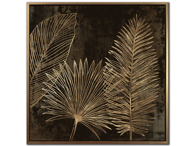 Fronds in Gold I Wall Art - Gold - 33 X 33