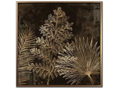 Fronds in Gold II Wall Art - Gold - 33 X 33