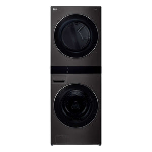 LG Black Single Unit Wash Tower™ with Center Control® Front Load Washer (5.8 cu. ft.) and Dryer (7.4 cu. ft.) - WKEX300HBA