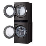 LG Black Single Unit Wash Tower™ with Center Control® Front Load Washer (5.8 cu. ft.) and Dryer (7.4 cu. ft.) - WKEX300HBA