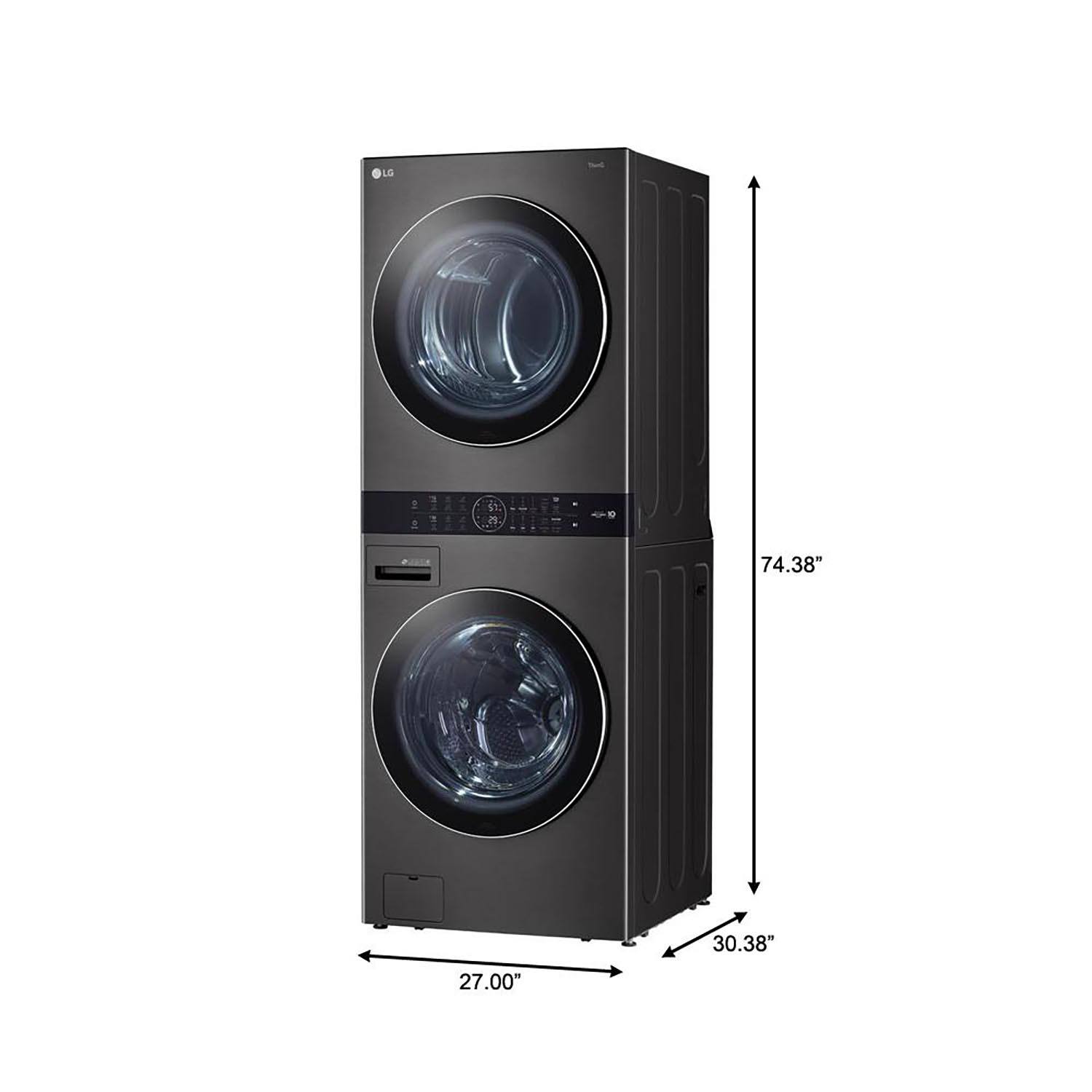 LG Black Stainless Steel Wash Tower™ 5.2 Cu. Ft. Front Load Washer