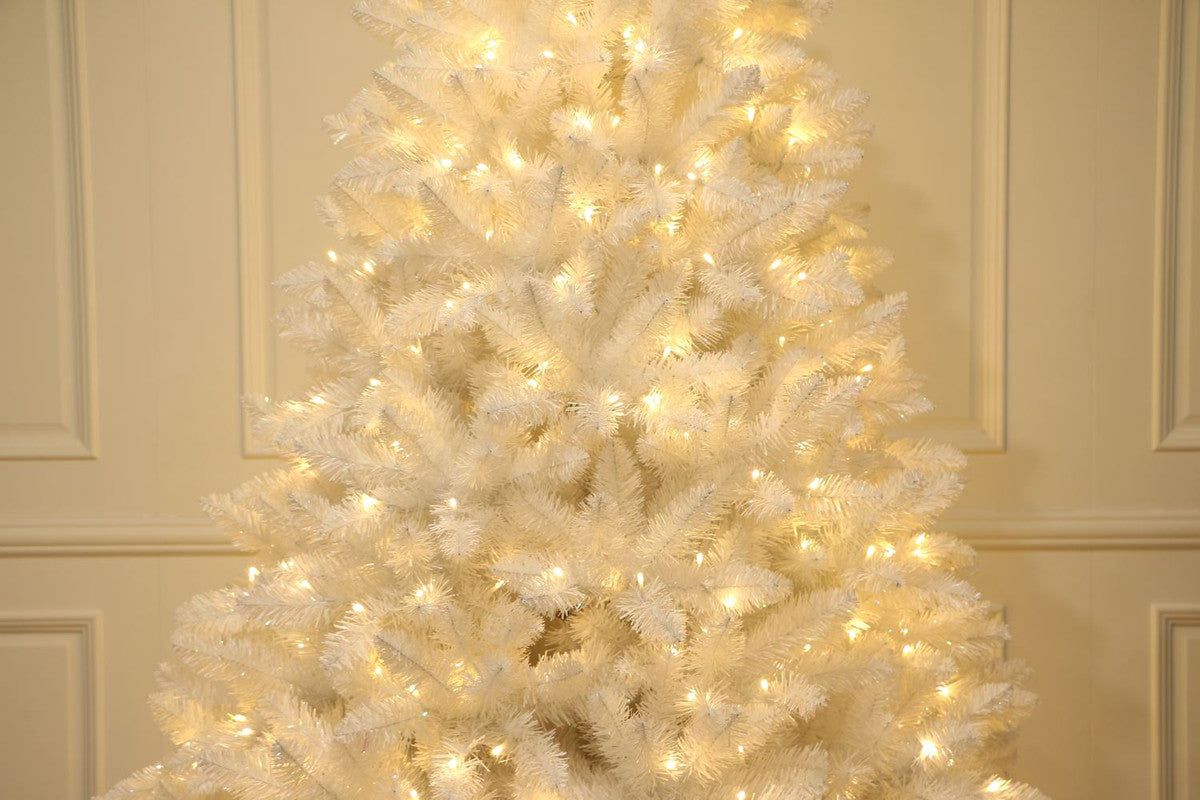 Ghent 6 Ft White Christmas Tree Pre-lit With Warm White LED lights - Warm White