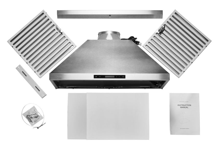 Hauslane Chef Series Stainless Steel 30" 860 CFM Wall Mount Range Hood - WM-538SS-30