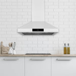 Hauslane Chef Series Matte White 30" 860 CFM Wall Mount Range Hood - WM-538WHT-30