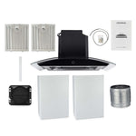 Hauslane Stainless Steel Chef 36" Convertible Wall-Mounted Range Hood - WM-639SS-36
