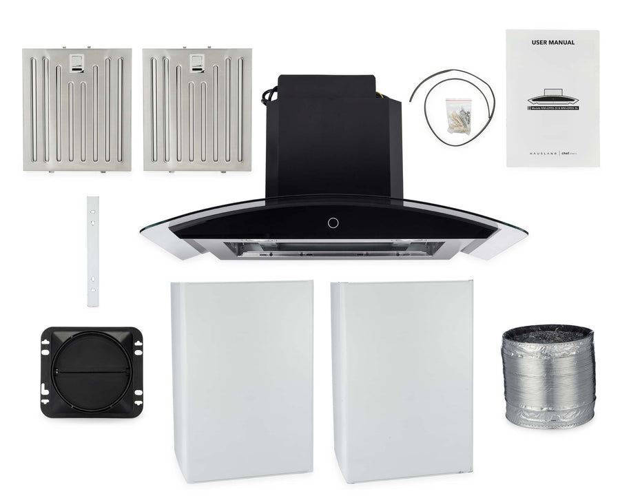 Hauslane Stainless Steel Chef 36" Convertible Wall-Mounted Range Hood - WM-639SS-36