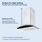Hauslane Stainless Steel Chef 36" Convertible Wall-Mounted Range Hood - WM-639SS-36