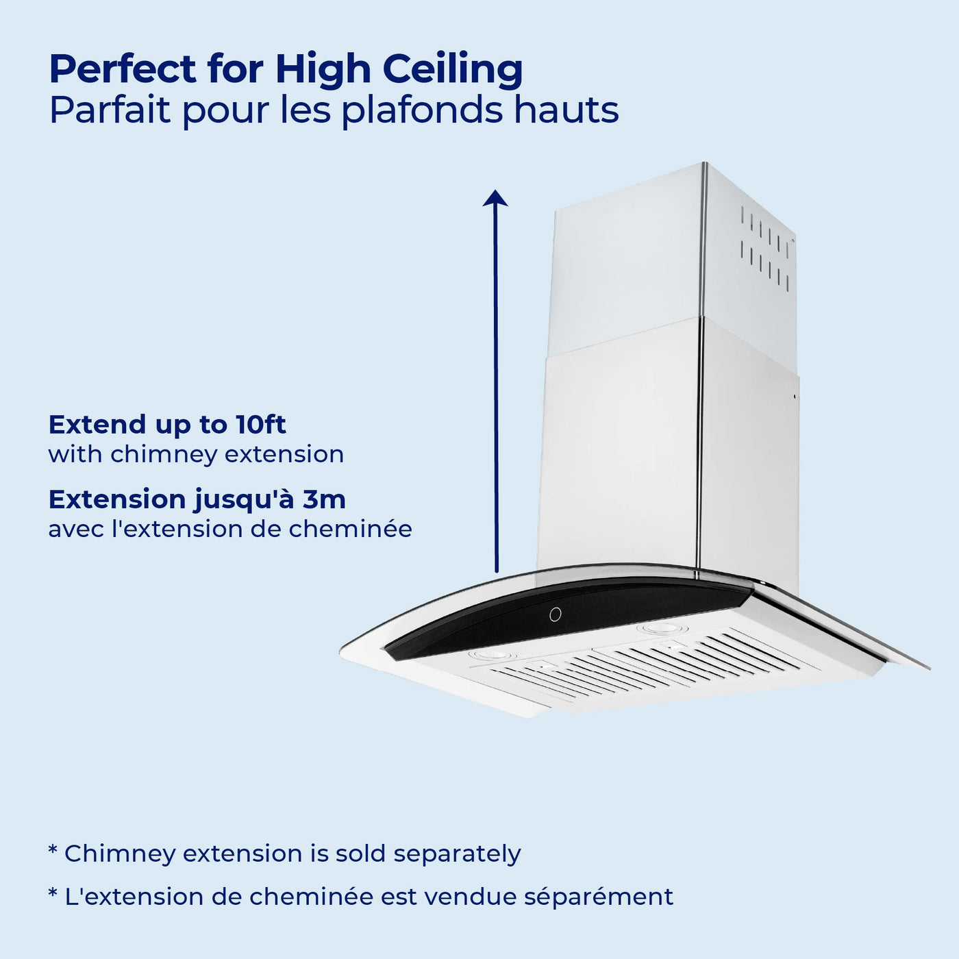 Hauslane Stainless Steel Chef 36" Convertible Wall-Mounted Range Hood - WM-639SS-36