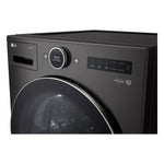 LG Black Steel Front Load Washer with AI DD™ 2.0 and LCD Knob (5.8 cu. ft) & Ultra Large Capacity Smart Front Load Dryer with Built-In Intelligence & TurboSteam® (7.4 cu. ft) - WM6700HBA/DLEX6700B