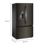 Whirlpool 36" 23 Cu. Ft. Black Stainless Steel Counter Depth French Door Refrigerator - WRFC5036RV