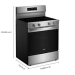 Whirlpool Fingerprint Resistant Stainless Steel Freestanding Electric Convection Range (5.3 cu.ft.) - YWFES7030SZ