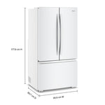 Whirlpool 36" 24 Cu. Ft. White Counter Depth French Door Refrigerator - WRFC3036RW