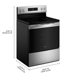 Whirlpool Fingerprint Resistant Stainless Steel Freestanding Electric Single Oven Convection Range (5.3 Cu. Ft.) - YWFES4530SZ