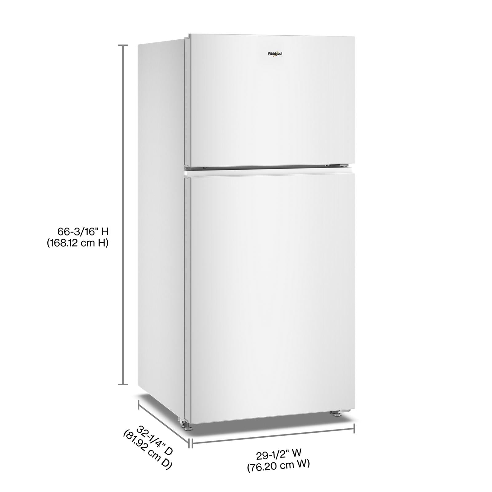Whirlpool 30" 19.2 Cu. Ft. White Top-Freezer Refrigerator - WRTX5419SW