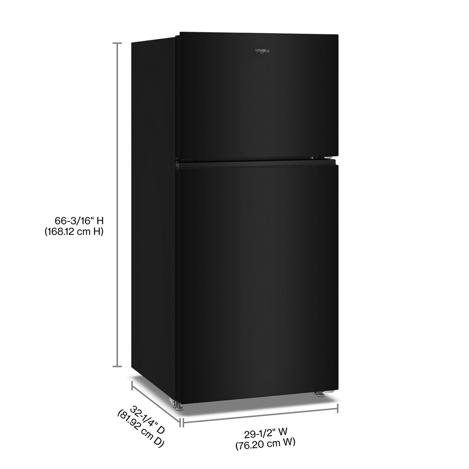 Maytag 30" 19.3 Cu. Ft. Black Top-Freezer Refrigerator - MRTX5119SB