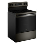 Whirlpool Black-on-Stainless Freestanding Electric Single Oven Convection Range (5.3 Cu. Ft.) - YWFES5730SV