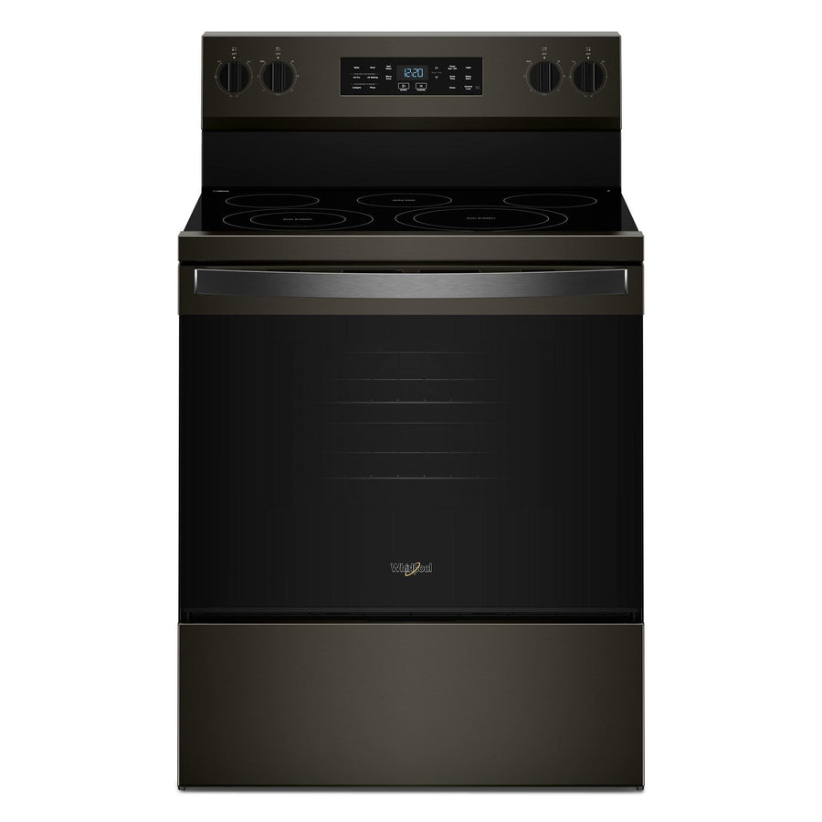 Whirlpool Black-on-Stainless Freestanding Electric Single Oven Convection Range (5.3 Cu. Ft.) - YWFES5730SV