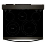 Whirlpool Black-on-Stainless Freestanding Electric Single Oven Convection Range (5.3 Cu. Ft.) - YWFES5730SV