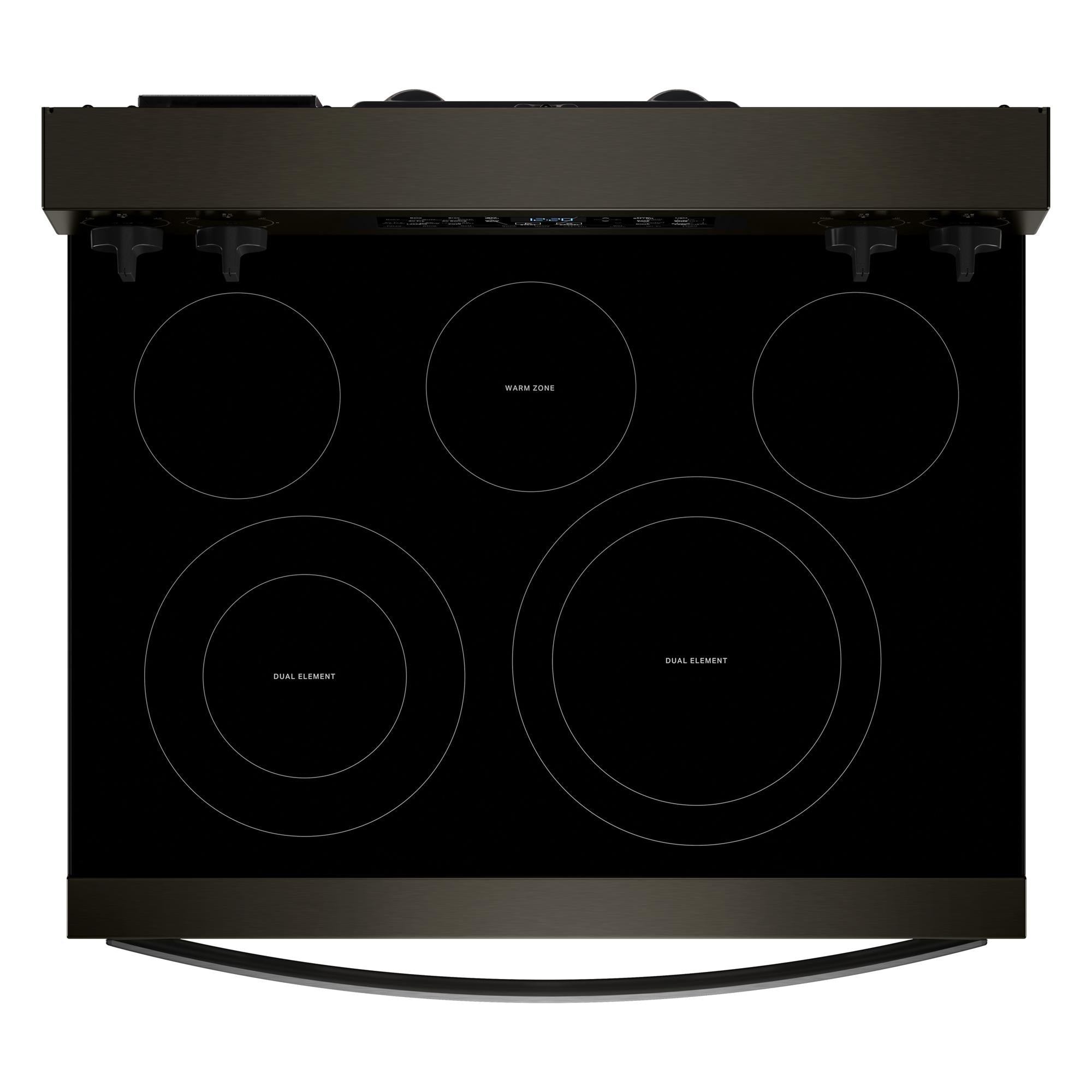 Whirlpool Black-on-Stainless Freestanding Electric Single Oven Convection Range (5.3 Cu. Ft.) - YWFES5730SV