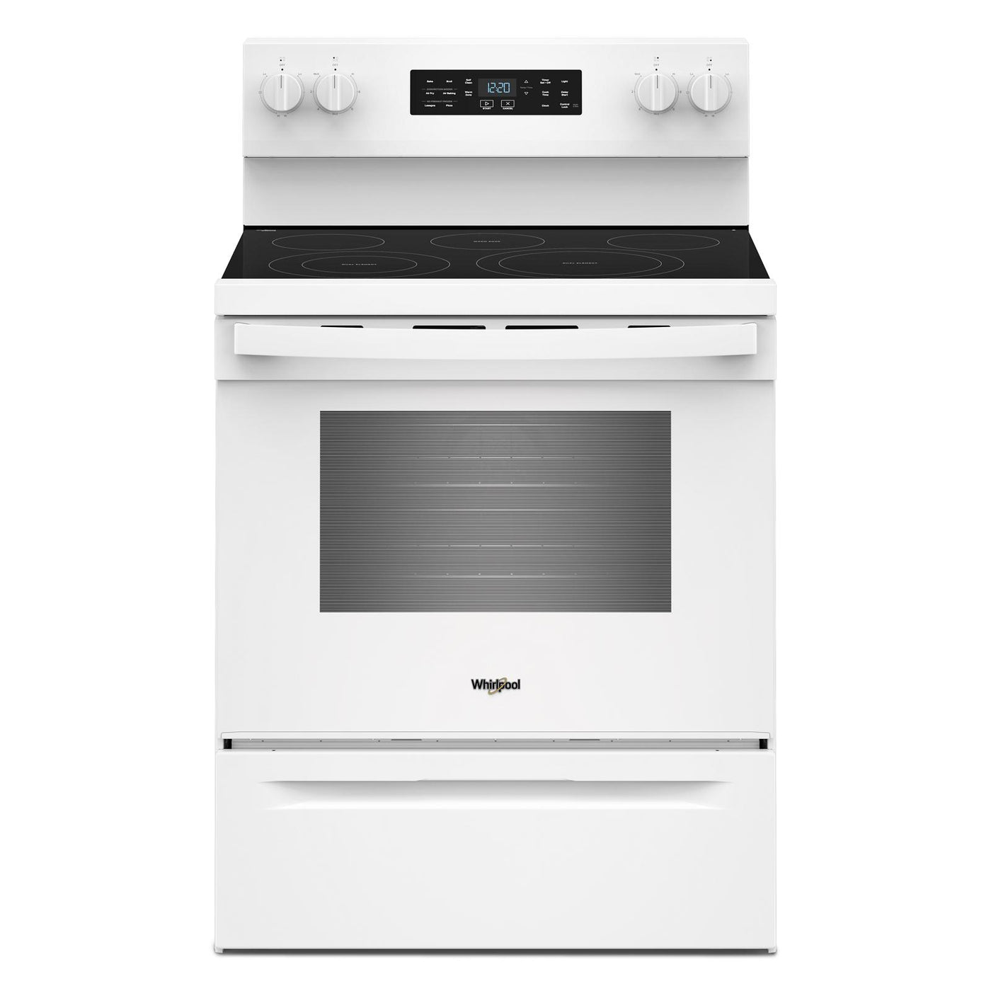 Whirlpool White Freestanding Electric Single Oven Convection Range (5.3 Cu. Ft.) - YWFES5730SW