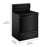 Whirlpool Black Freestanding Electric Single Oven Convection Range (5.3 Cu. Ft.) - YWFES5730SB