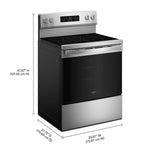 Whirlpool Fingerprint Resistant Stainless Steel Freestanding Electric Single Oven Convection Range (5.3 Cu. Ft.) - YWFES5730SZ