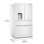 Whirlpool 36" 29 Cu. Ft. White French Door Refrigerator - WRMF3536SW