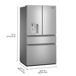 Whirlpool 36" 29 Cu. Ft. Fingerprint-Resistant Stainless Steel French Door Refrigerator - WRMF3536SZ