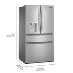 Whirlpool 36" 29 Cu. Ft. Fingerprint-Resistant Stainless Steel French Door Refrigerator - WRMF3636SZ