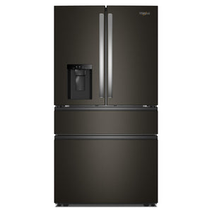 Whirlpool 36" 29 Cu. Ft. Print Resist Black Stainless Steel French Door Refrigerator - WRMF3636SV