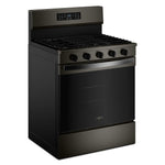 Whirlpool Black-on-Stainless Freestanding Gas Single Oven Convection Range (5.0 Cu. Ft.) - WFGS5730SV