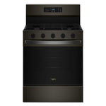 Whirlpool Black-on-Stainless Freestanding Gas Single Oven Convection Range (5.0 Cu. Ft.) - WFGS5730SV
