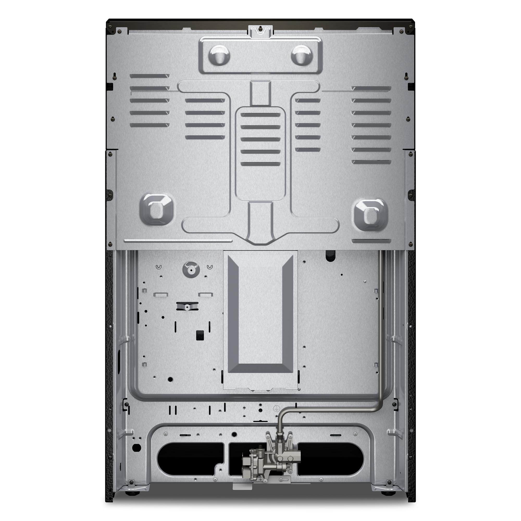 Whirlpool Black-on-Stainless Freestanding Gas Single Oven Convection Range (5.0 Cu. Ft.) - WFGS5730SV