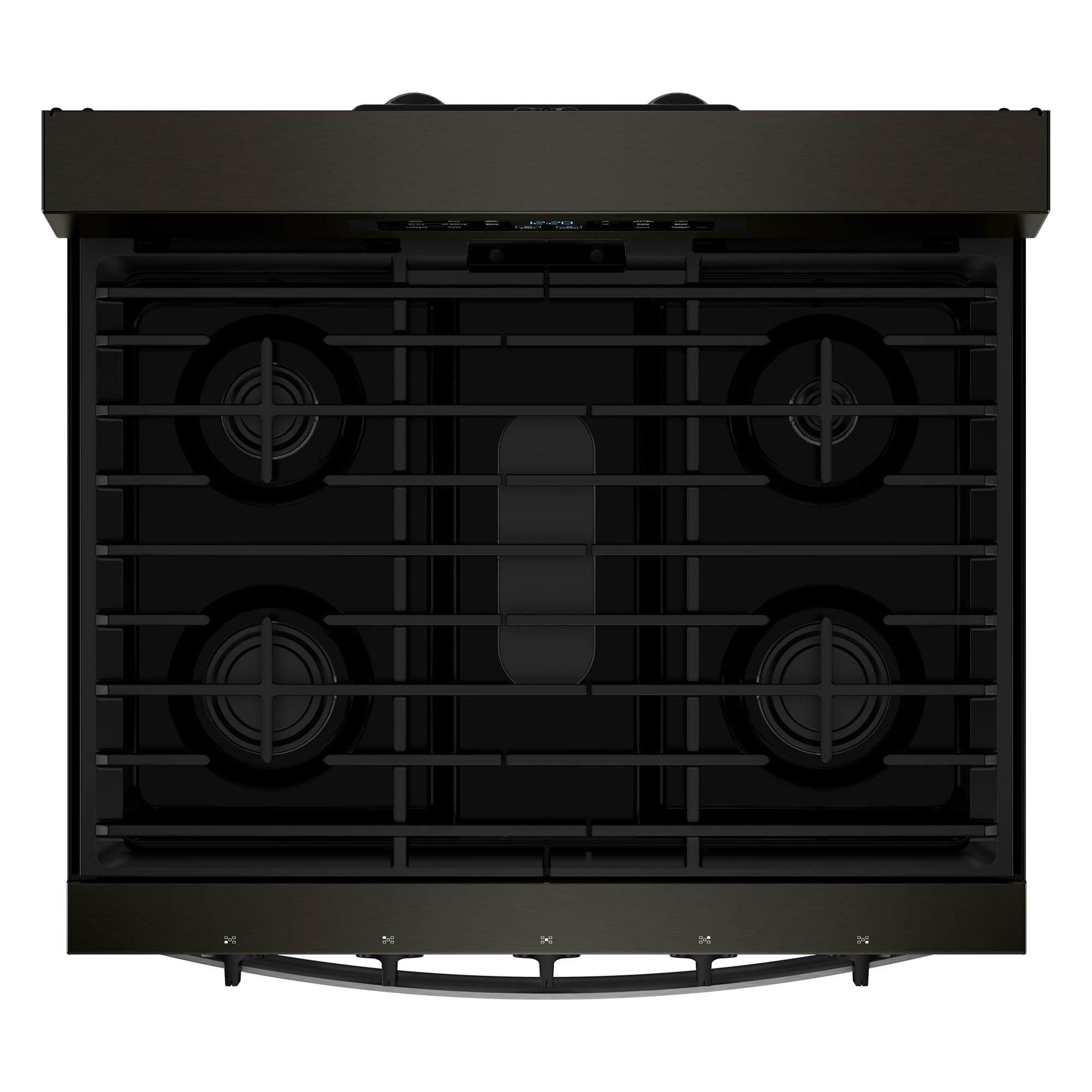 Whirlpool Black-on-Stainless Freestanding Gas Single Oven Convection Range (5.0 Cu. Ft.) - WFGS5730SV