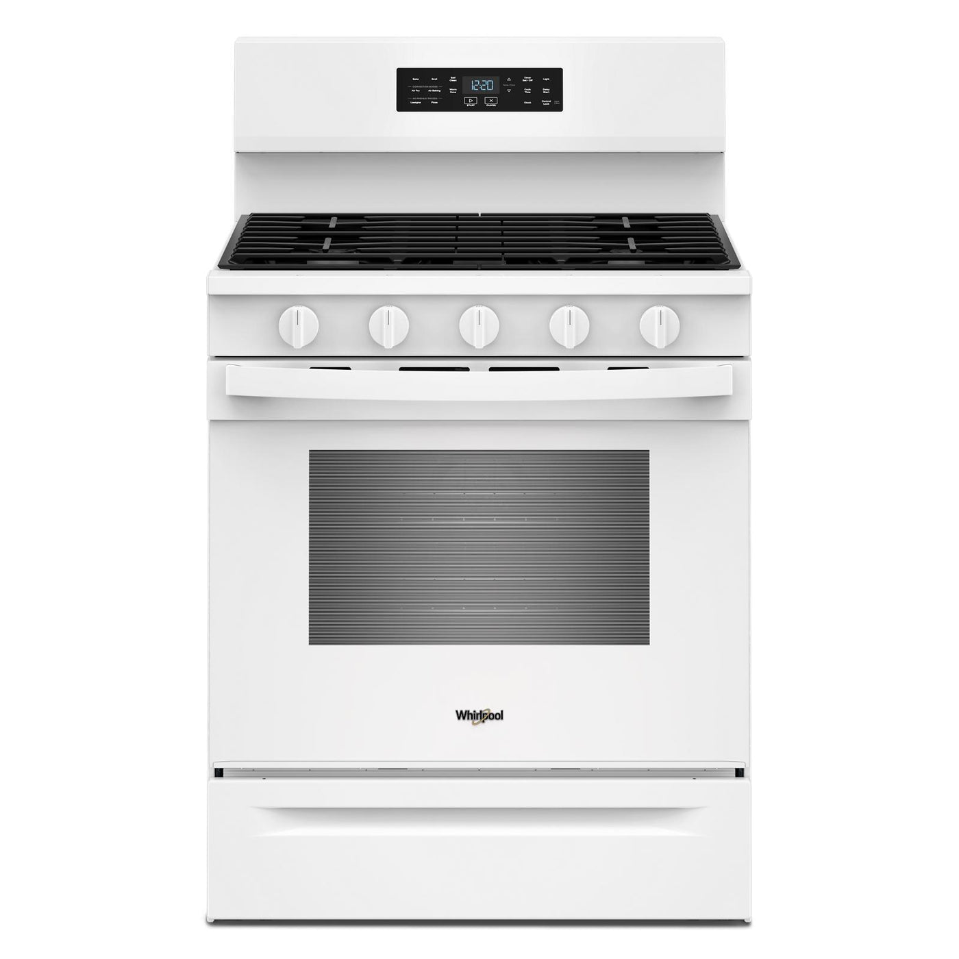 Whirlpool White Freestanding Gas Single Oven Convection Range (5.0 Cu. Ft.) - WFGS5730SW