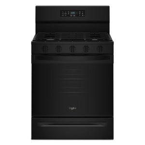Whirlpool Black Freestanding Gas Single Oven Convection Range (5.0 Cu. Ft.) - WFGS5730SB