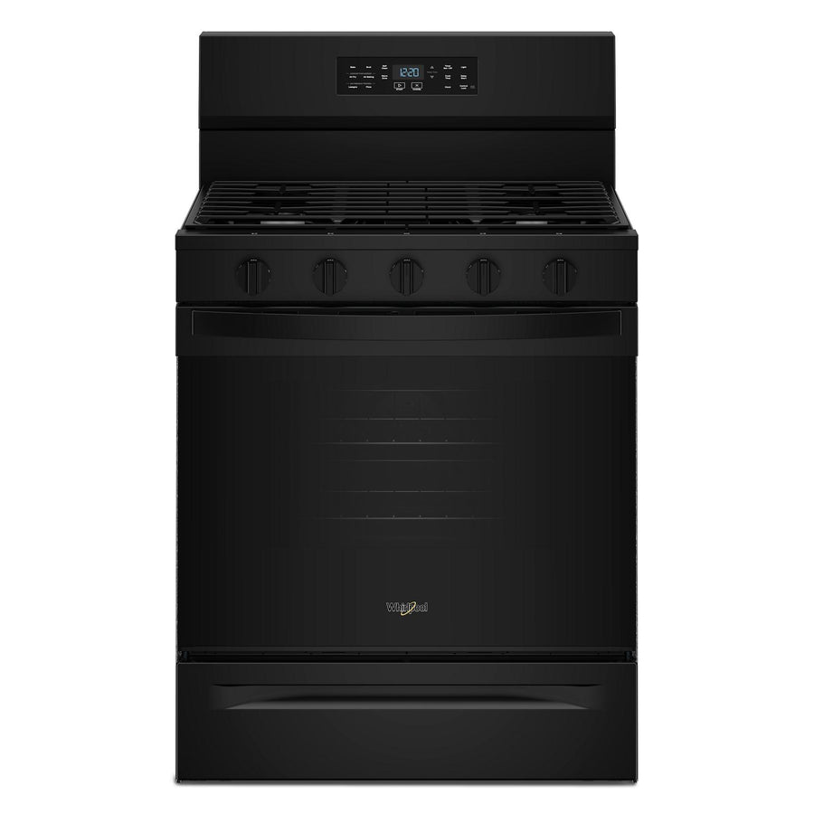 Whirlpool Black Freestanding Gas Single Oven Convection Range (5.0 Cu. Ft.) - WFGS5730SB